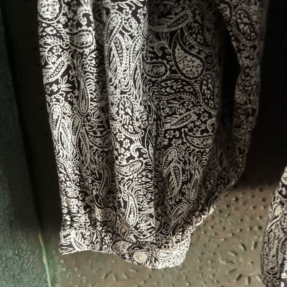 ABLE Paisley Cotton Smocked Button Blouse - Picture 4 of 7